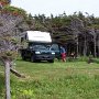 <p align=left>camping à Green Point dans le parc Gros-Morne